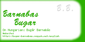 barnabas bugar business card