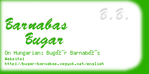 barnabas bugar business card